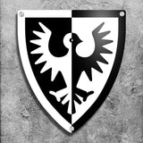Black Falcons B/W Shield Wall Sign