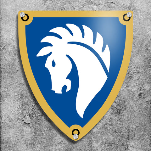 Horse Knight Shield Wall Sign