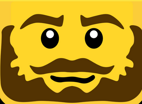 Beard Guy Minifig Head Decal