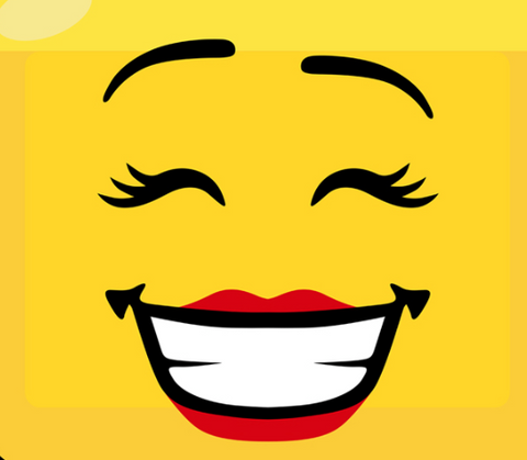 Cheerful Lady Minifig Head Decal