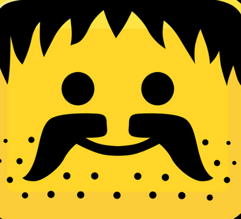 Classic Pirate Guy Minifig Head Decal