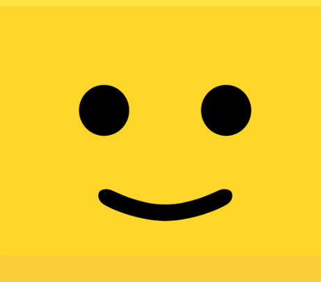 Classic Smile Minifig Head Decal