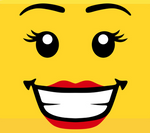 Happy Lady Minifig Head Decal