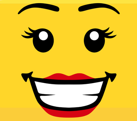 Happy Lady Minifig Head Decal