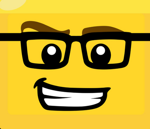 Glasses Guy Minifig Head Decal