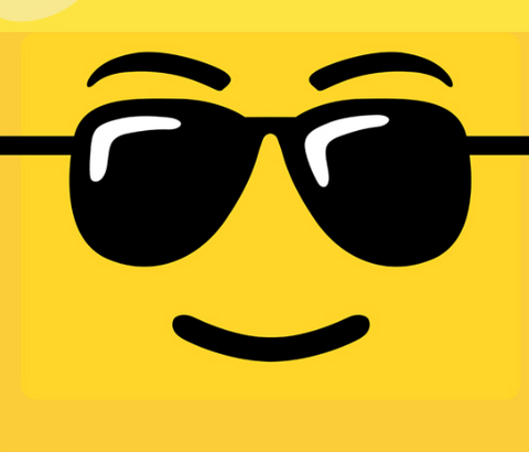 Sunglasses Guy Minifig Head Decal