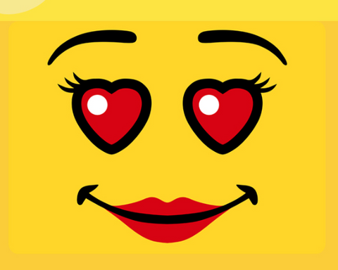 Lovely Lady Minifig Head Decal