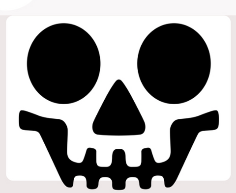 Skull Minifig Head Decal