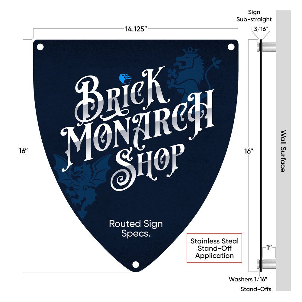 Wolfpack Shield Wall Sign – Brick Monarch Shop