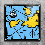 Classic Pirate Map Wall Sign