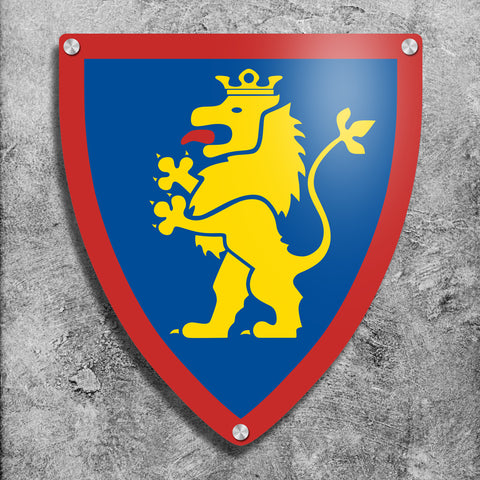 Lion Crusaders Blue Shield Wall Sign